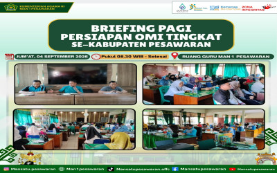 MAN 1 Pesawaran Gelar Briefing Persiapan OMI Tingkat Kabupaten