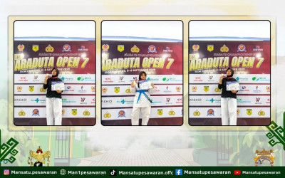 Tiga Siswa MAN 1 Pesawaran Raih Tiga Medali Emas di Bharaduta Open Karate Championship 7